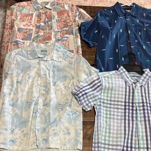 Colorful boys Short Sleeve Shirts Set